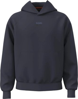 Napapijri Hoodies & sweatvesten, Heren, Blauw, S, Katoen, Elevated Logo French Terry Hoodie