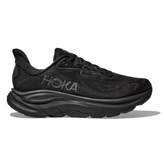 Hoka One One Mens Clifton 10 Running Shoes - Extra Wide In Black/black