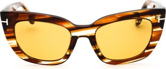 Tom Ford FT1190 Cat-Eye Acetate Sunglasses - Brown