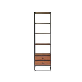 Tikamoon Columna de acacia maciza y metal