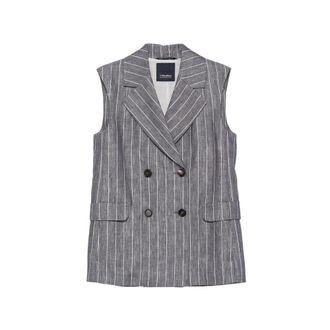 Max Mara Striped Button Vest