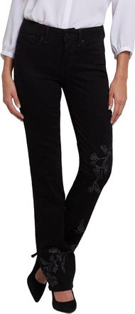 NYDJ Nydj Marilyn Black Rinse Straight Leg Jean