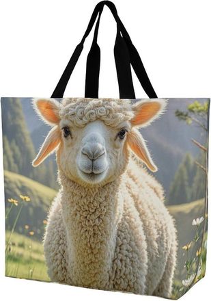 Generic Lamb Handbag Durable Shopper Bag Lightweight Shoulder Bags For Beach Travel Ladies