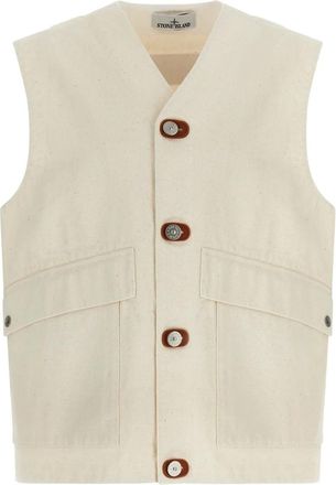 Stone Island Gilet con scollo a V - Toni neutri