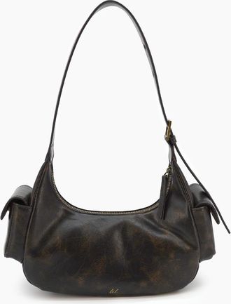 Like Dreams Womens Stormi Utility Y2K Cargo Shoulder Bag In Dark Brown
