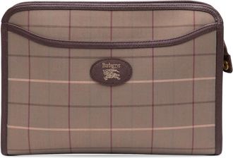 Burberry Pre-owned Burberry Vintage Check Canvas Clutch 03P1CDNI5QCHXWMO