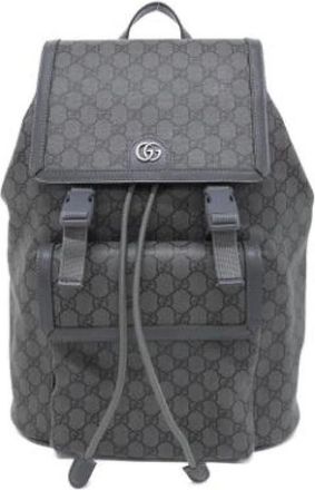 Gucci Vintage, unisex, Grijs, ONE Size, Pre-owned GG Supreme Backpack