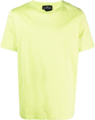 Stone Island logo-print cotton T-shirt - men - Cotton - L - Green