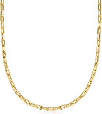 Ross-Simons Italian 14kt Yellow Gold Paper Clip Link Necklace