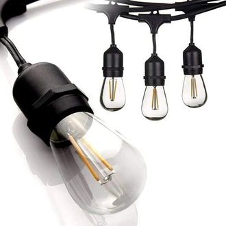 OEM Guirnalda De Luces Led Para Jard&iacute;n De 5 M, 10 Bombillas E27 De 1 W