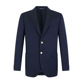 Brooks Brothers Jassen, Heren, Blauw, 4Xl, Wol, Maatpak van scheerwol met gouden knopen