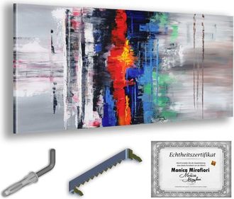 OEM Monica Mirafiori I 100% Pintado A Mano I Cuadro Energ&iacute;a 140x70cm Cuadro Pintado A Mano Cuadro Acr&iacute;lico Cuadro Acr&iacute;lico De Gran Formato I Arte Moderno 