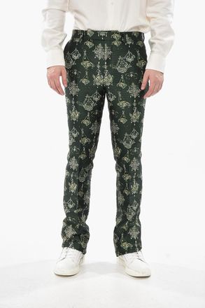 Givenchy Pantaloni 4 Tasche CHANDELIER in Misto Seta Jacquard Givenchy