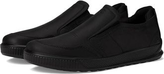 Ecco Byway Slip-On Sneakers Mens Shoes Black : EU 40 (US Mens 6-6.5) M, Cotton/Leather/Nubuck