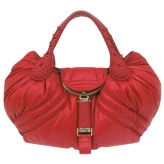 Fendi Pre-owned Lederen Handtas - Dames - Pre-owned - Rood - Maat: ONE Size Leer