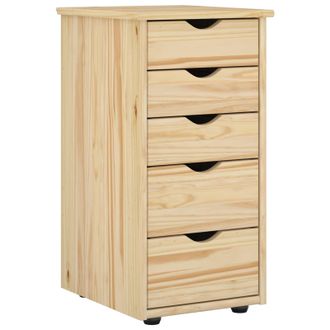 vidaXL Armario 34 X 39 X 61,5 Cm Madera De Pino Macizo Marr&oacute;n Vidaxl