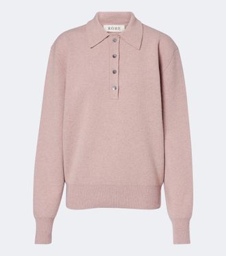 R&oacute;he R&oacute;he Knitted wool-blend polo sweater