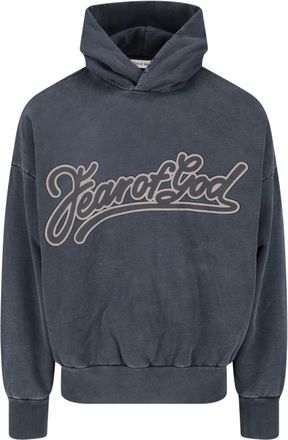 Fear of God Grey Cotton Logo Hoodie