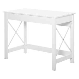 OEM Mesa Escritorio Estilo Moderno Escritorio F&aacute;cil De Montar Mesa De Ordenador Para Oficina Dormitorio Estudio 105x50x76 Cm Blanco