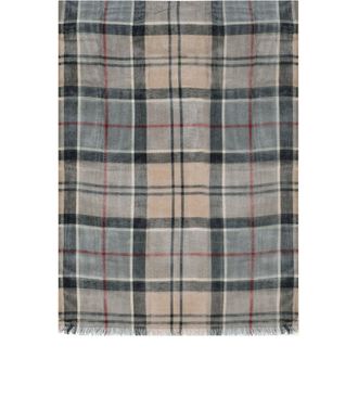 Barbour SCIARPA WELTON TARTAN GRIGIA BEIGE BARBOUR