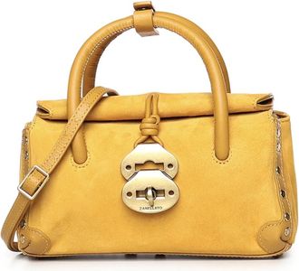 Zanellato Dotta Baby - Dames - Handtassen - Geel - ONE Size - Katoen - Tassen