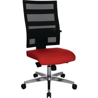 Topstar Silla Giratoria De Oficina Con Tecnolog&iacute;a De Sincronizaci&oacute;n De Puntos Negro / Rojo 450-550 Mm Capacidad De Carga 110 Kg