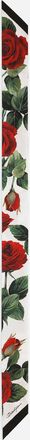 Dolce & Gabbana Jacquard Twill Headscarf With Dg Log And Rose Print (6x100) - Woman Print Onesize