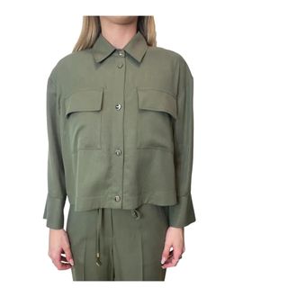 Liu Jo Shirts, female, Green, Size: XL Camicia in viscosa