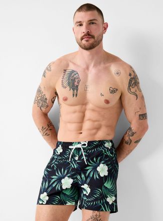 Jack & Jones Mens Hibiscus forest swim trunk