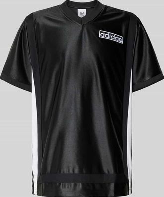 adidas Originals T-Shirt mit Label-Stitching Modell ADIBREAK in Black, Gr&ouml;&szlig;e L