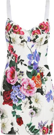 Dolce & Gabbana Mini-jurk met bloemenprint - Wit