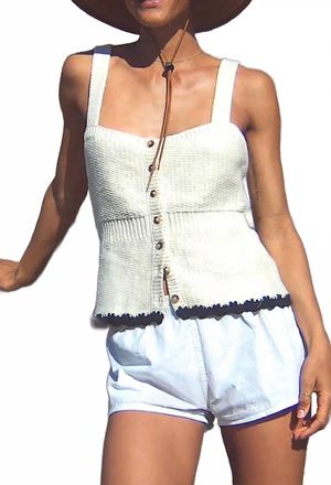 Ciao Lucia Iren Knit Top In Ivory