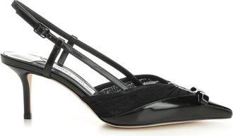 Jimmy Choo London Hakken - Dames - Pumps - Zwart - 38 1/2 EU - Leer - Schoenen