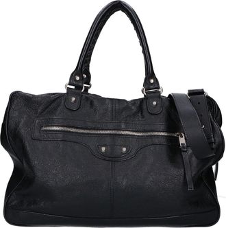 Balenciaga Black Leather Briefcase Shoulder Bag (Pre-Owned)