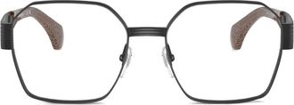 Alain Mikli geometric-frame glasses - women - Metal - 53 - Black
