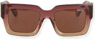 Off-white 52mm Mystic Gradient Square Sunglasses in Gradient Burgundy Beige at Nordstrom Rack