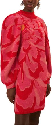 Farm Rio Farm Rio Wool-Blend Knit Dress