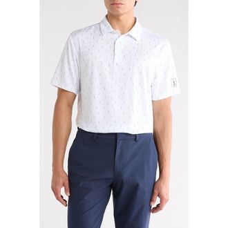 PGA TOUR Short Sleeve Mini Palm Tree Shirt in Bright White at Nordstrom Rack, Size Xx-Large