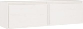 vidaXL Wall Cabinets 2 pcs White 60x30x35 cm Solid Pinewood Vidaxl