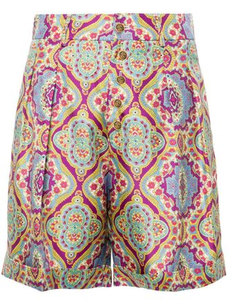 Etro Shorts met paisley-print - Blauw