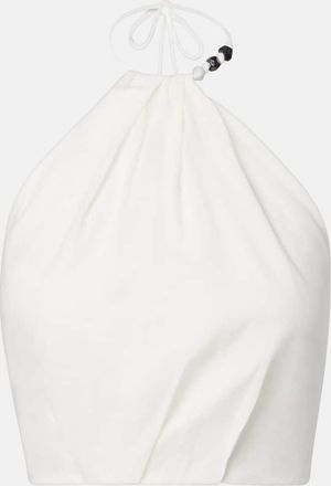 Sir. Top Azura in cotone con scollo allamericana