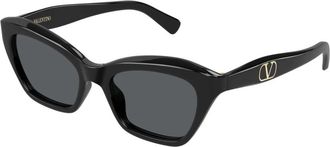 Valentino Sunglasses, female, Black, Size: 52 MM Dauphin Sunglasses