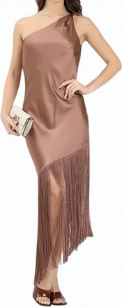 Pinko Kiwi Satin One Shoulder Dress