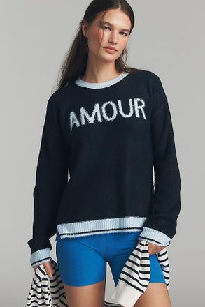 Sundry Amour Intarsia Wool Blend Sweater