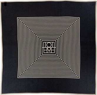 Toteme Toteme Stripe Print Silk Scarf