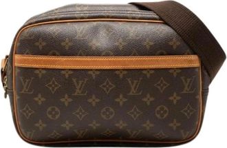 Louis Vuitton Pre-owned Reporter PM Monogram Schoudertas - Dames - Vintage Schoudertas - Bruin - ONE Size - Leer - Vintage
