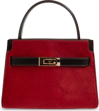 Tory Burch Lee Petite - Dames - Handtassen - Rood - ONE Size - Leer - Tassen