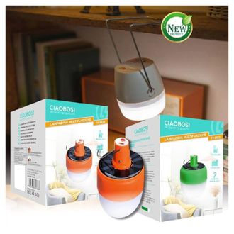 Trade Shop Trade Shop - Lampada Multifunzione Portatiica Solar Led Lanterna Gancio Tx-9638