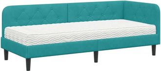 vidaXL Estructura De Cama En Esquina Tuquesa 80 X 200 Cm Terciopelo Vidaxl