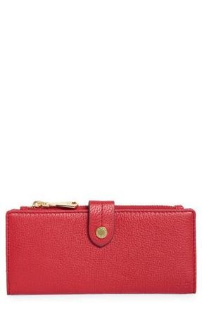 Aim&eacute;e Viliant Slim Leather Wallet in Crimson at Nordstrom Rack